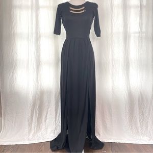 French Connection | Black Maxi Special Occasion Dress, Size 0